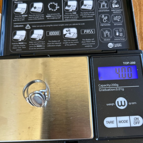 Vintage BELL STERLING Abalone Ring - Picture 5 of 5